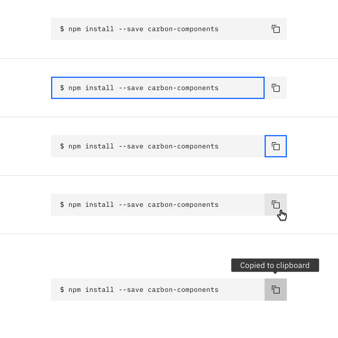 States of a single line codesnippet